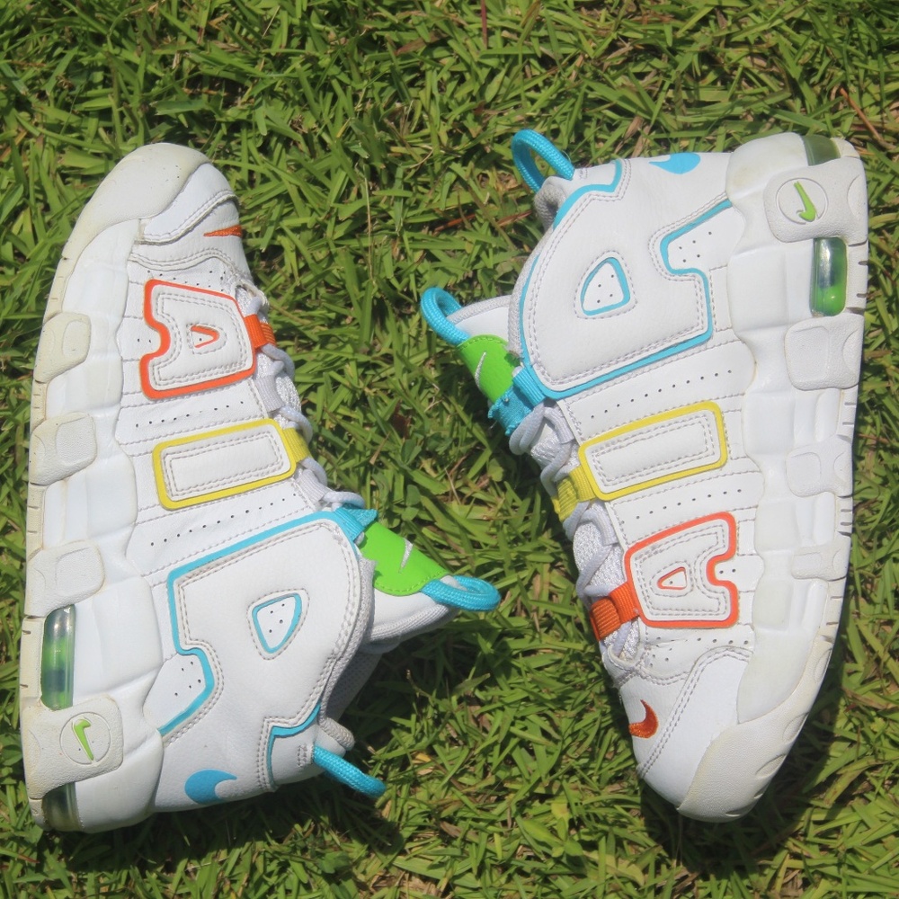 Nike Air More Uptempo “White/Baltic Blue-Opti Yellow” – FJ4625-100 – Pre-Owned